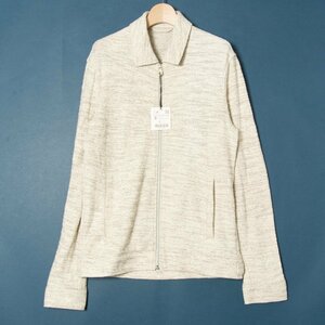 未使用・訳あり ZARA ザラ フルジップステンカラーニットジャケット アウター 綿95％ きれいめカジュアル 春秋 ベージュ S メンズ