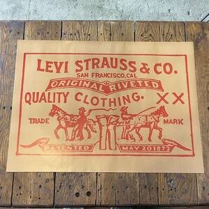 【VINTAGE】リーバイス ポスター Levis 美品 パッチ 70s ギャランティチケット 501 ダブルエックス ヴィンテージ US 古着 ジーンズ antique