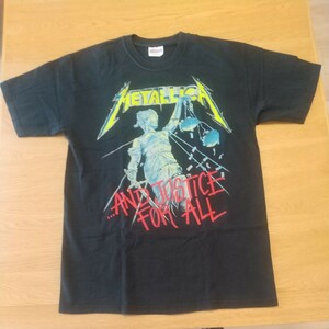 メタリカ 【正規品 】METALLICA ロックTシャツ⑤ 黒 Mサイズ USED 【コピーライト 1994】 ... AND JUSTICE FOR ALL