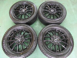 『エアーウェーブ』スタッドレスset　15X5.5J+43　4/100　SCHNEIDER 【195/55R15】BS　VRX2　2019年製　9分山 ♪