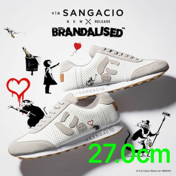 via SANGACIO×BRANDALISED バンクシー　スニーカー