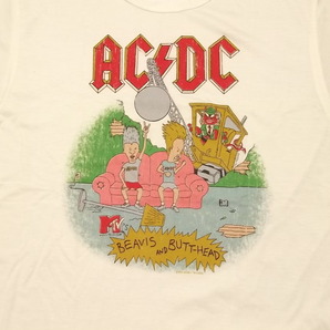 新品【 AC/DC 】ビーバスアンドバットヘッド プリント Tシャツ L // MTV ロックTシャツ バンドTシャツ エーシーディーシーの画像2