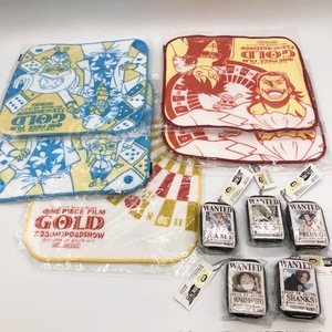 NS30645 ONE PIECE グッズまとめ【ミクロ缶 オリジナル付箋入り】【タオルハンカチ FILM GOLD セブンイレブン限定】ルフィ シャンクス