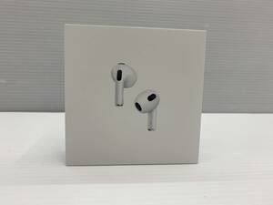 100-KE1119-60: AirPods エアーポッズ/第3世代 ワイヤレス(左右分離) Bluetooth インナーイヤー型 Magsafe充電 MME73J-A 未開封品