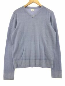 ゆうパケットOK C.P.Company シーピーカンパニー Vネック ニット セーター size46/ブルー系 ◇■◎ ☆ dib1 レディース