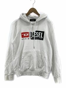 DIESEL ディーゼル プリント プルオーバー パーカー sizeM/ホワイト ◇■◎ ☆ dib1 メンズ