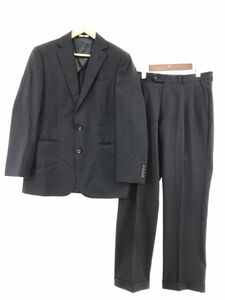 SUIT SELECT ウール混 ストライプ セットアップ ジャケット パンツ スーツ sizeA5/濃紺 ◇■ ☆ dib9 メンズ