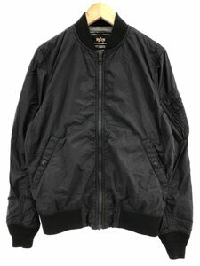 ALPHA INDUSTRIES アルファインダストリーズ ナイロン MA-1 ジャケット sizeM/ネイビー ◆■ ☆ dib9 メンズ