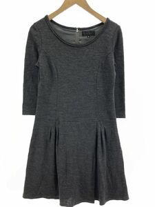 UNTITLED アンタイトル ウール100% Aライン ワンピース size2/グレー ◇■ ☆ dic5 レディース