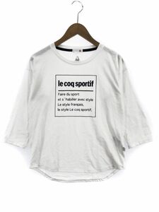 le coq sportif ルコックスポルティフ プリント Tシャツ sizeM/ホワイト ■■ ☆ dic5 レディース