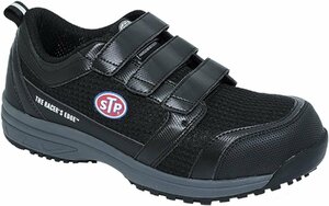 [STP/ mesh Work shoes ]*MESH WORK SHOES velcro type / black 25cm* sneakers type light weight safety shoes JSAA A kind acquisition 