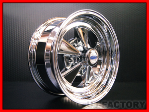 ★送料無料★SS CHROME クレーガータイプ 復刻版 /15inch×7.0J（15インチ×7J）±0 114.3/5H ×4本★オールアルミ製 クロームメッキ仕上