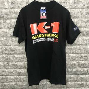 【未使用品★タグ付】 K-1GP USA製 ビッグロゴ 半袖Tシャツ Mサイズ ブラック