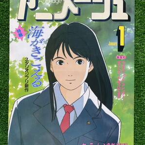 【激レア】アニメージュ　1993年1月　海がきこえる　ジブリ　宮崎駿　STUDIO GHIBLI 検)セル画　原画　ポストカード　イラスト