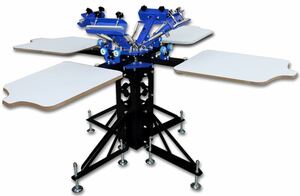 即納　4色4台シルクスクリーン印刷機