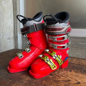 SALOMON Falcon 100 ジュニアスキーブーツ サイズ:22cm サロモン ファルコン キッズ レッド 赤 子ども digjunkmarket