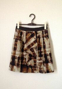 FRAGILE Fragile * retro Classic pattern lining cupra frill skirt 