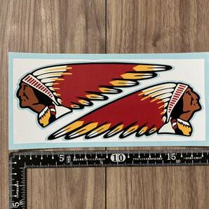 ★送料無料★Indian Chief インディアン チーフ カッティング ステッカー デカール 145mm × 50mm 2枚セットの画像1