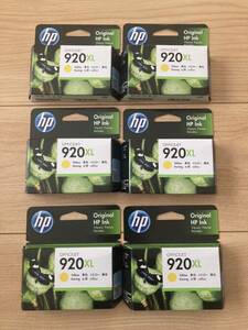  number 5/6 piece set HP 920XL original ink cartridge Hewlett Packard yellow C974AA use time limit 2023.4 month picture reference!!