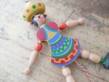 5246◎オーストリア製　木製玩具　ジャンピングジャック　木製操り人形　ヴィンテージ　レトロ_画像3