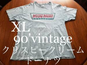 90'vintage krispy kreme DOUGHNUTS クリスピークリームドーナツ　ヴィンテージ シングルステッチ