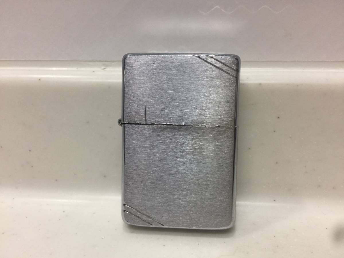 ZIPPO 年製 鉄格子 両面加工 ビンテージ シルバー