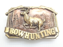 X206　ベルト ヴィンテージ バックル　BOWHUNTING　ハンティング　Vintage buckle_画像1