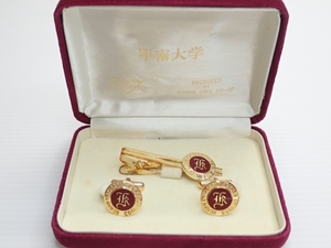 P807　タイピン　カフス　甲南大学　記念品　ミキモト製　MIKIMOTO　1993年　アクセサリー