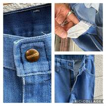 70s 80s USA製 ペインターパンツ デニムパンツ 珍品 TOUGHSKINS ジーンズ ジーパン アメリカ製 古着 vintage ヴィンテージ ワークパンツ_画像7