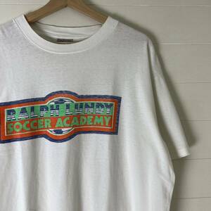 90s USA古着 白 プリントTシャツ 半袖Tシャツ ONEITA オニータ サッカー アメリカ古着 vintage ヴィンテージ Lサイズ ボックスシルエット