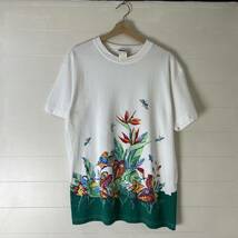 90s 00s USA古着 白 プリントTシャツ アートプリント 風景プリント BASIC EDITIONS アメリカ古着 vintage ヴィンテージ デザインTシャツ_画像1