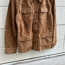 90s USA古着 OLD GAP レザージャケット ウエスタンジャケット スウェード ギャップ ブラウン 茶色 アメリカ古着 vintage ヴィンテージ_画像5