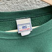 90s 00s USA古着 緑 スウェットシャツ トレーナー Lee リー ヘビーウエイト 刺繍 ワンポイント アメリカ古着 vintage ヴィンテージ XL_画像8