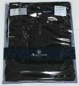 Aquascutum　冷んやり ニットステテコ 日本製 綿100　L　ブラック　アクアスキュータム レナウン 定価4.950円