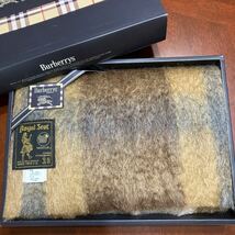 BURBERRY バーバリー 膝掛け 毛100%(モヘア70% ) イギリス製　希少品_画像1