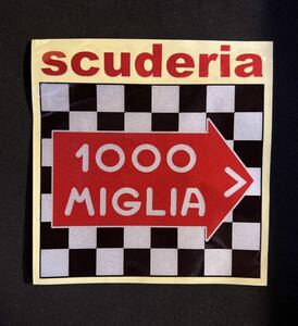 ★ scuderia 1000MIGLIA スクーデリアミッレミリア ステッカー/チェッカーフラッグ/アルファロメオ/フェラーリ/マセラッティ★