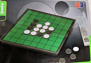 【1円出品】Reversi 64ピース マグネット式 オセロ ボードゲーム NO.500 折り畳み式　収納便利 携帯便利 知育玩具