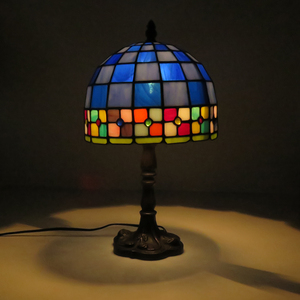  stained glass table lamp copper base stand lamp inspection ) Taisho romance Classic a-ru deco antique 