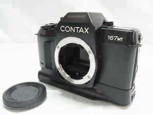 【H】▲CONTAX 167MT ブラックボディ バッテリーホルダー P-5付属 一眼レフカメラ フィルムカメラ コンタックス 通電/シャッターOK▲60