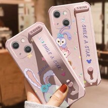 新品　iPhone 13 ケース　 ステラ・ルー　　うさぎ　ピンク　レザー 落下防止ストラップ付き フィルム付き_画像3