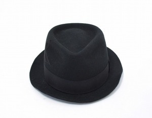 M エム star patch felt hat スターパッチフェルトハット L BLACK ブラック WOOL ウール 中折れ 帽子 キャップ