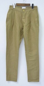 LEROY リロイ Linen Balloon Slim Pants リネンバルーンスリムパンツ 1 BEIGE ベージュ Silk シルク混 TUCK タック