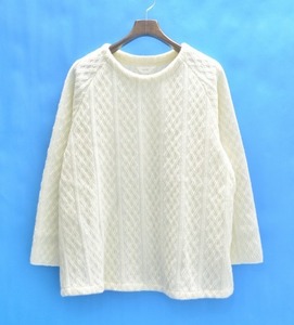 THEE シー FISHERMAN KNIT フィッシャーマンニット Free フリー WHITE ホワイト ARAN アラン CABLE ケーブル SWEATER セーター