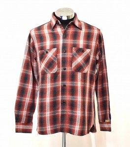 SUGAR CANE（シュガーケーン）SC23031 Heavy Weight Flannel Work Shirts ヘビーウエイト フランネルシャツ Check 長袖 東洋エンターS RED