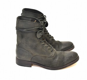 SAK （サク） Lace-up Boots Reverse レースアップブーツ 編み上げ リバース Nero 40 BLACK RYUSAKU HIRUMA 裏革 バケッタ グイディ