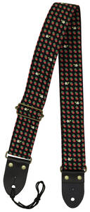 [ limited amount ]Aria( Aria ) / SPS-2000ST2 BK strawberry pattern black guitar strap 