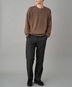 破格 秋に大活躍 crepuscule HENRY KNIT ヘンリーネック コットンニット beams ビームス