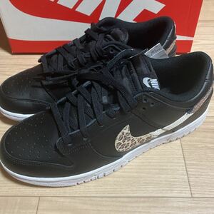 NIKE DUNK LOW SE WMNS ナイキ ダンク ロー ロウ レオパード柄 ヒョウ柄 11.5 28.5cm スニーカー 黒 ブラック 未使用 新品