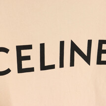 CELINE セリーヌ 21SS ロゴプリント ルーズスウェット プルオーバーパーカー ベージュ 2Y321670Q_画像3