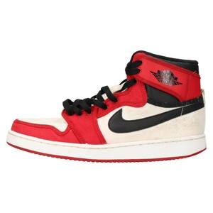 NIKE ナイキ AIR JORDAN 1 KO HIGH OG エア ジョーダン 1 ノックアウト オージー ハイカットスニーカー ホワイト/レッド 638471-101 US8